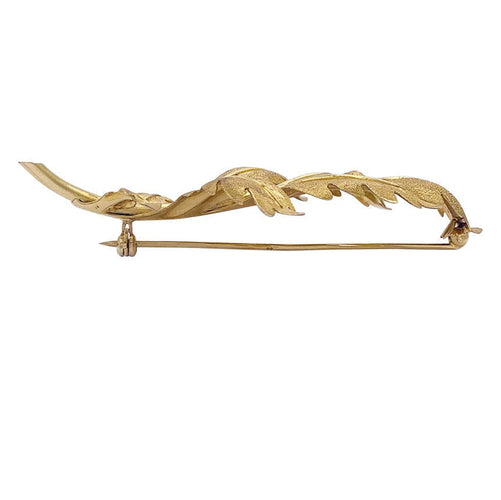 Broche Broche feuille or jaune. 58 Facettes 32706