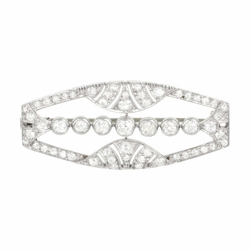 Broche Broche Platine et Diamants 58 Facettes 65000016