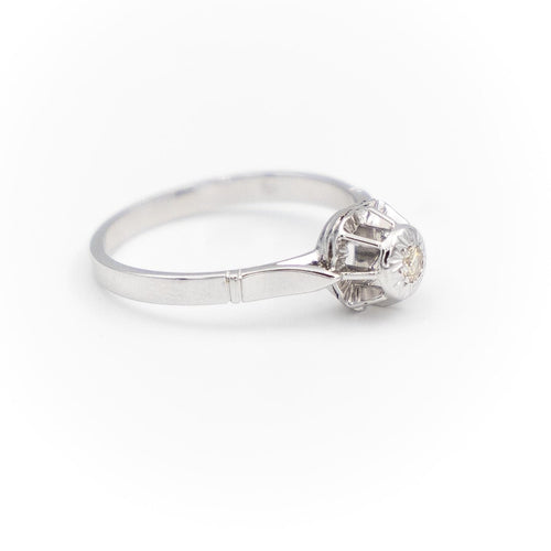 Bague 52 Bague Solitaire Or blanc Diamant 58 Facettes 1931427CN