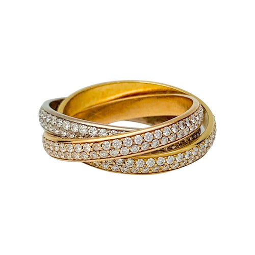 Bague 53 Bague Cartier "Trinity" 3 ors, diamants. 58 Facettes 31569