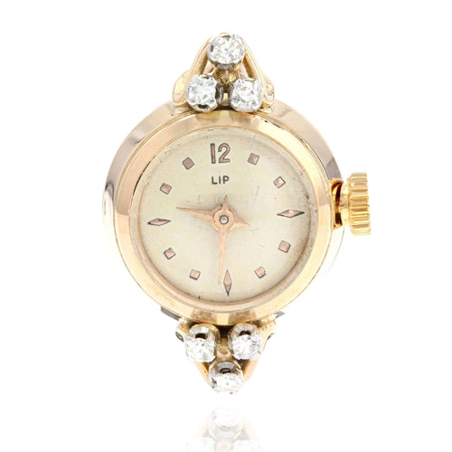 Bague 54 Bague Montre Lip or diamants 58 Facettes 21-323