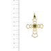 Pendentif Pendentif croix avec tourmaline verte 58 Facettes 31480