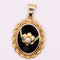 Pendentif Pendentif ancien Or jaune 18 carats, Onyx et Perle de culture 58 Facettes
