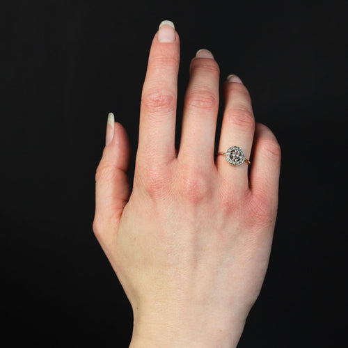 Bague 50 Bague ancienne diamants taillés en rose ronde 58 Facettes 15-368