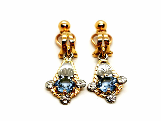 Boucles d'oreilles Boucles d'oreilles Clip Or jaune Topaze 58 Facettes 1468380CN
