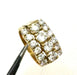 Bague 51 Bague bandeau diamants en or jaune 58 Facettes