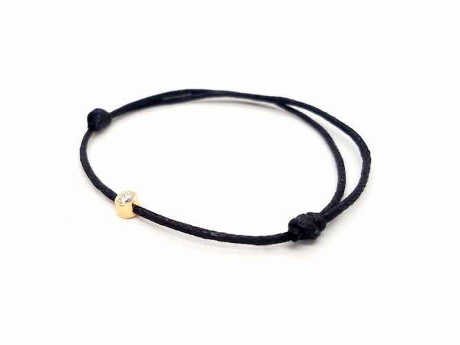 Bracelet Bracelet Cordon Or rose Diamant 58 Facettes 578879RV