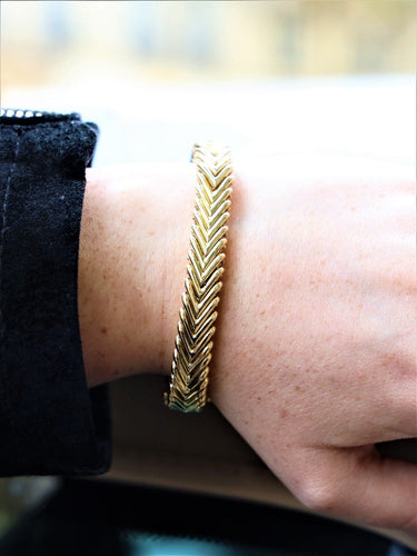 Bracelet Bracelet Maille chevron Or jaune 58 Facettes 1833576CN