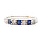 Bague Alliance or blanc 18 carats saphirs diamants 58 Facettes