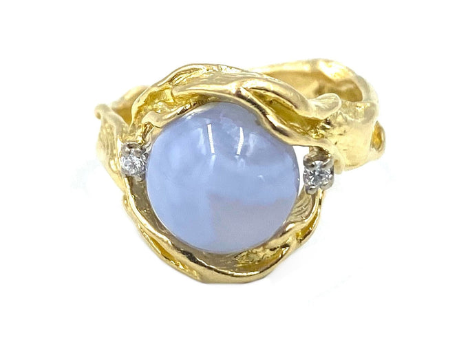 Bague GILBERT ALBERT. Bague or jaune et diamants 58 Facettes