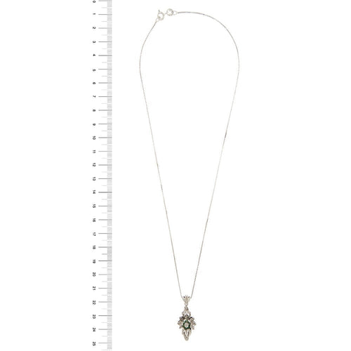 Collier Collier pendentif croix émeraude diamants 58 Facettes 31757