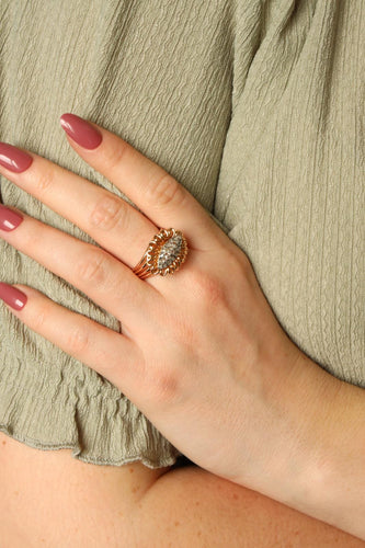 Bague 56 Bague Cocktail Or rose Diamant 58 Facettes 1850927CN