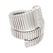 Bague 54 Bague or blanc tubogas. 58 Facettes 32098