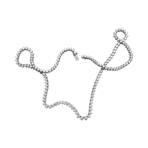 Collier Collier rivière diamants en or blanc. 58 Facettes 30976