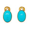 Boucles d'oreilles Boucles d'oreilles en or jaune, turquoises. 58 Facettes 31468