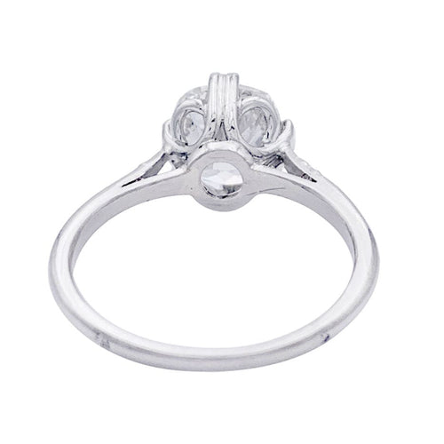 Bague 52 Bague en platine, diamant taille ancienne. 58 Facettes 32468