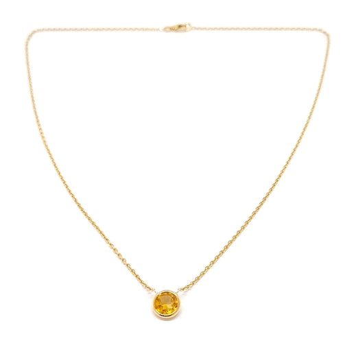 Collier Collier citrine or jaune 58 Facettes