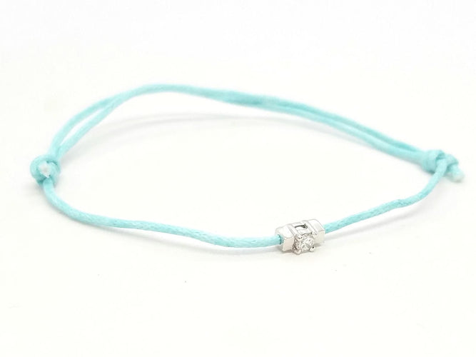 Bracelet Bracelet Cordon Or blanc Diamant 58 Facettes 578841RV