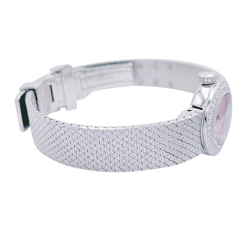 Montre Montre Dior, "La Mini D de Dior Satine", acier, diamants, nacre. 58 Facettes 32273