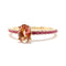 Bague Bague tourmaline saphirs rose or rose 58 Facettes