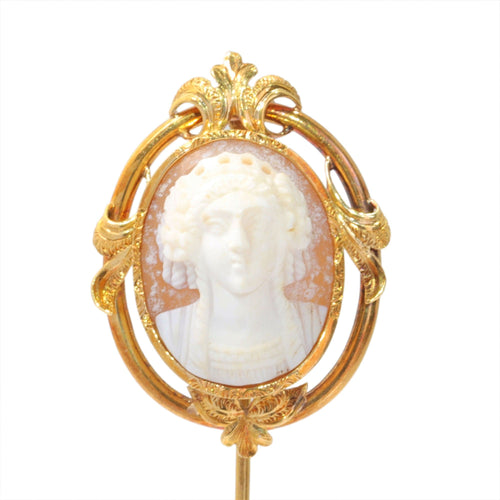 Broche Épingle à bâton camée victorienne - Élégance du 19ème siècle 58 Facettes 23317-0047
