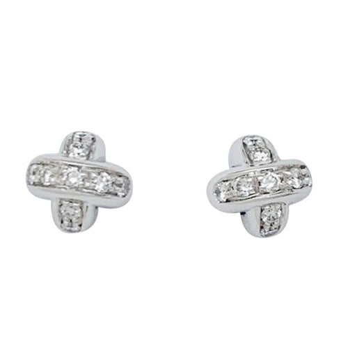 Boucles d'oreilles Boucles d'oreilles Chaumet, Liens, or blanc et diamants. 58 Facettes 31659