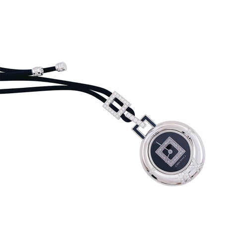 Montre Montre pendentif Chaumet, "Anneau", or blanc, diamants. 58 Facettes 32573