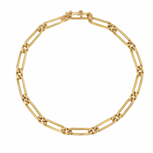 Bracelet Bracelet gourmette limée or jaune 58 Facettes CVBR36