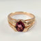 Bague Bague en or rose Diamants et tourmaline 58 Facettes 5587