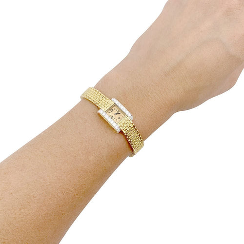 Montre Montre vintage André Col, or jaune, platine, diamants. 58 Facettes 33020