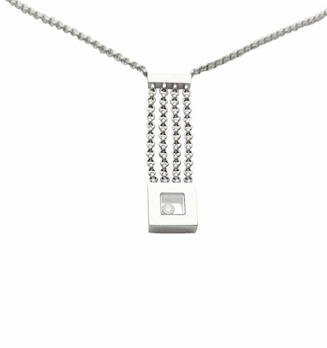 Collier Collier Chopard, "Happy Diamonds", or blanc, diamants. 58 Facettes 31385