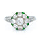 Bague 55 Bague Diamant, Émeraude, Platine 58 Facettes 7C11E51AFABA42F8BF63AAF896CCE3A7