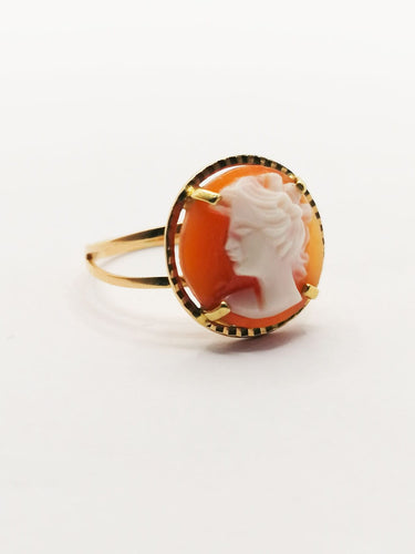 Bague Bague or jaune camée 58 Facettes