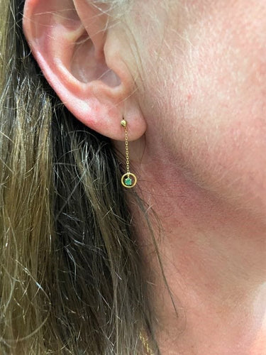 Boucles d'oreilles BOUCLES D'OREILLES PENDANTES ÉMERAUDES 58 Facettes 054431