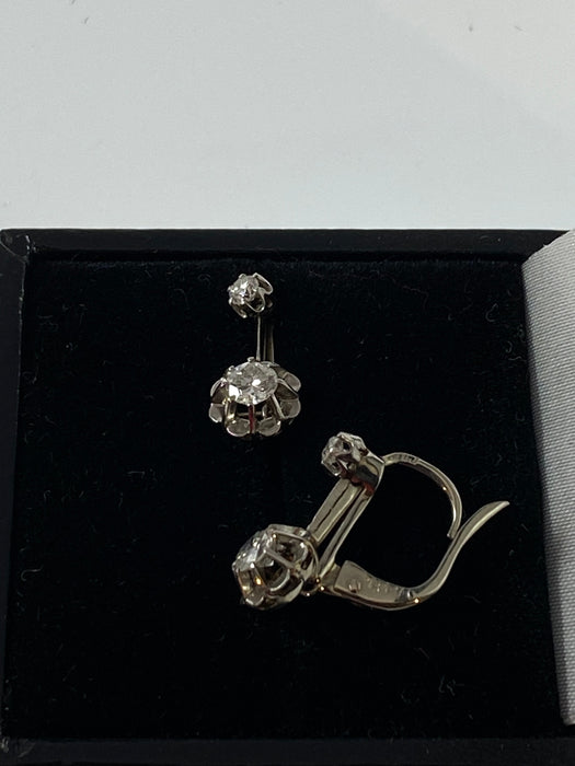 Boucles d'oreilles Dormeuses diamants 58 Facettes