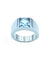 Bague Cartier Collection Tank, bague or gris 18K et aigue-marine 58 Facettes