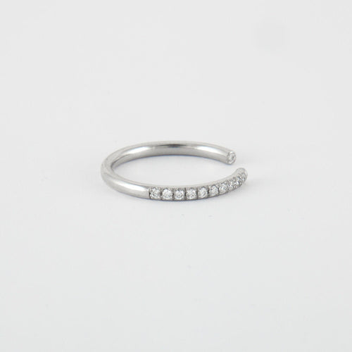 Bague 55 Bague en or blanc diamants 58 Facettes