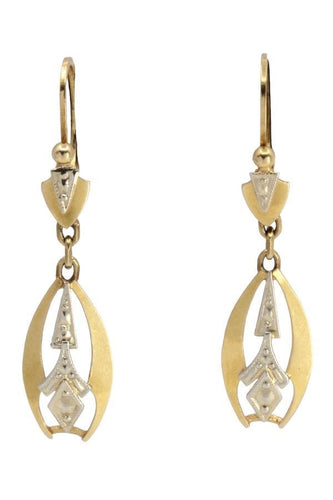 Boucles d'oreilles DORMEUSES ART DÉCO 2 ORS 58 Facettes 056041