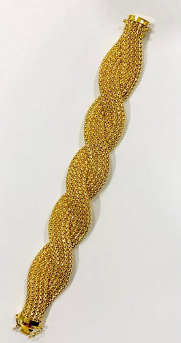 Bracelet Lumineux bracelet tressé en or jaune 58 Facettes