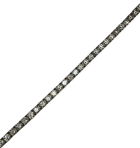 Bracelet BRACELET TENNIS OR BLANC DIAMANTS 5CTS 58 Facettes