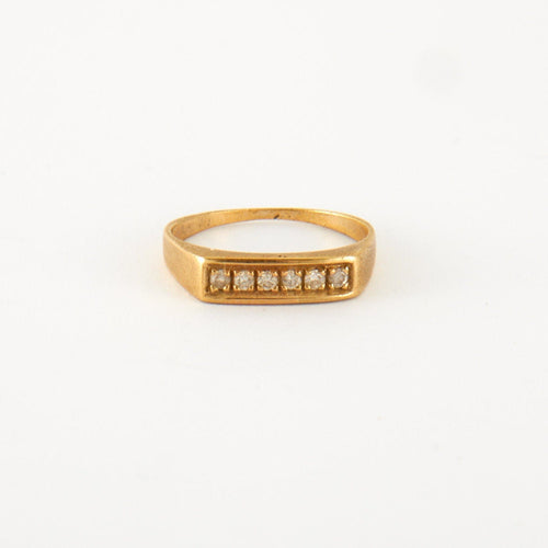 Bague 55 Bague en Or jaune & diamants 58 Facettes