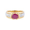 Bague 50 Bague Bicolore Rubis 58 Facettes