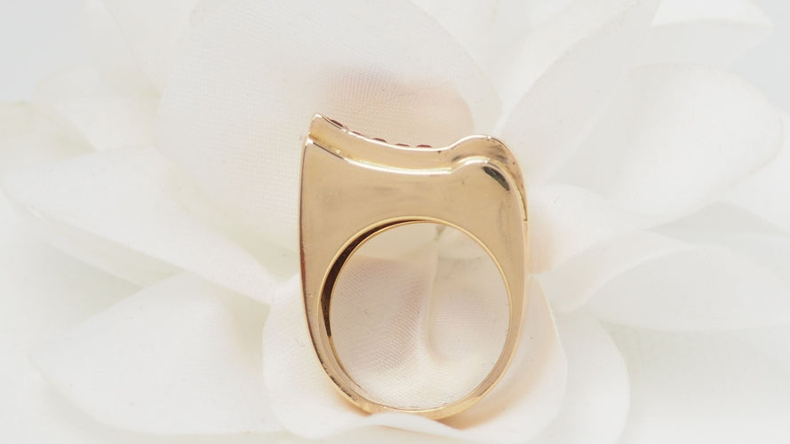 Bague 51 Bague Tank Or Rubis 58 Facettes 31703