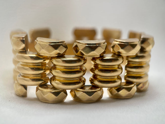 Bracelet Bracelet Tank en Or Jaune 18k - circa 1940 58 Facettes