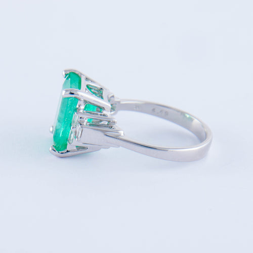 Bague 53 Bague Emeraude Diamants 58 Facettes ALGU01