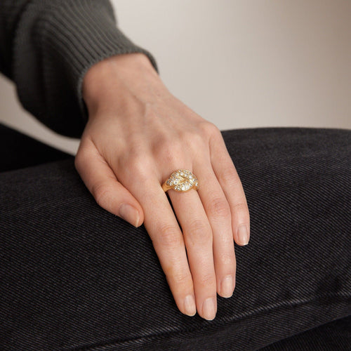 Bague 58 Bague or jaune, diamants 58 Facettes HS21071