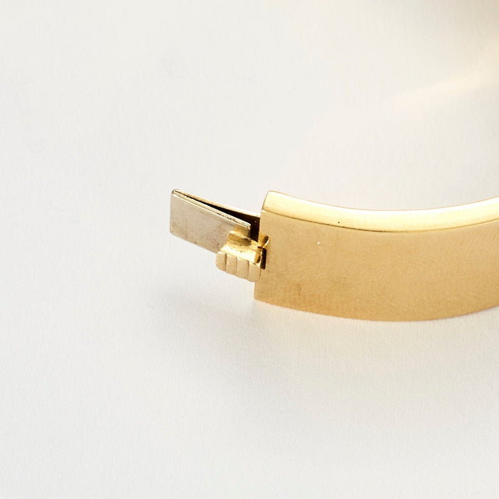 Bracelet Bracelet Vintage en or jaune avec Émeraude en cabochon 58 Facettes 2234
