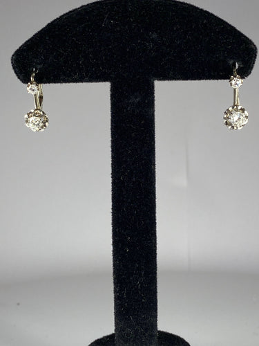 Boucles d'oreilles Dormeuses diamants 58 Facettes