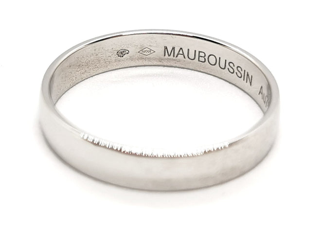 Bague 62 Mauboussin Bague Alliance Ruban du bonheur mon amour Or blanc 58 Facettes 1371745CN