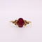 Bague Bague moderne or jaune et rubis, diamants 58 Facettes